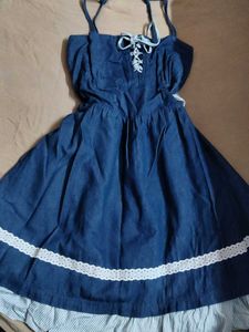 Cute Blue Denim Summer Dress
