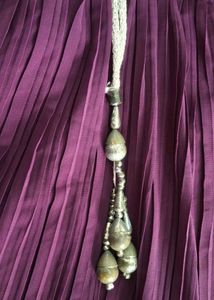 Embroidered Purple Kurta with Mirror Work