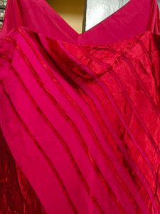 Pink &amp; Red Satin Chiffon Party dress