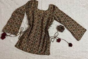 Desi side corset short Kurti