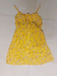 Beautiful  Yellow Mini Dress