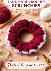 aesthetic crochet scrunchie and waist belt
