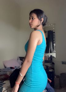 Mini Bodycon Ribbed One Piece(Sea Green Colour)💚