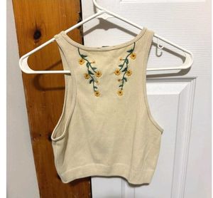 Floral Embroidered Tank Top