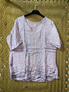 Light Purple Embroidered Short Kirti