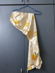Satin Lemon Print night suit