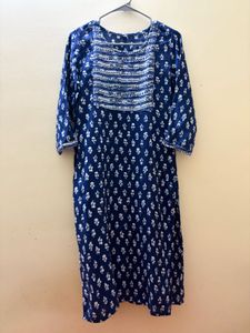 Blue Cotton Kurti | Comfortable