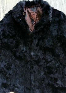 Vintage Rabbit Fur Coat,furjacket,furcoat black
