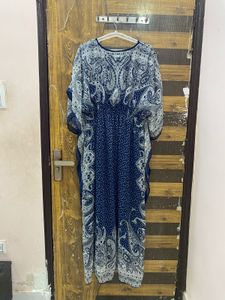 Bohemian Navy Blue Kaftan Dress