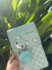 Cute Mint Green Cartoon Crossbody Bag