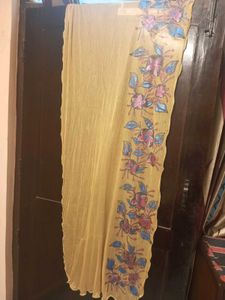 Hand-Painted Floral Dupatta