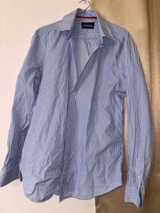 Classic Blue Pinstripe Men's Shirt