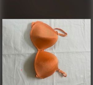 Orange Padded Push-up Bra