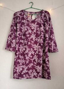 violet Pantaloons floral top