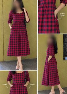 2 Pocket Red &amp; Black Checkered