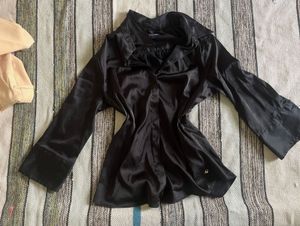 Women's Beige Blazer, Shirt and Pants Set