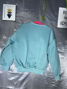 SHEIN Mint green crew neck sweatshirt
