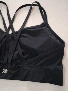 XXL Black Strappy Sports Bra