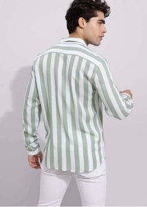 Men's Striped Button-Down Shirt