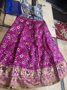Blue &amp; Pink Lehenga Choli