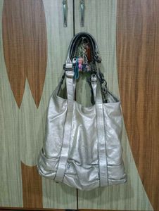 Stylish Silver Hobo Handbag
