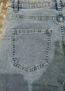 Light Wash Denim Bermuda Shorts