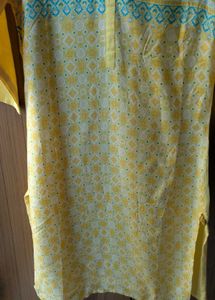 Aurelia Vibrant Yellow Printed Kurta