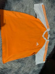 Adidas Orange & White T-Shirt