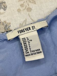Blue Floral Top With frills