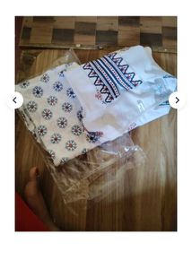 Elegant White Kurta Set with Floral Print