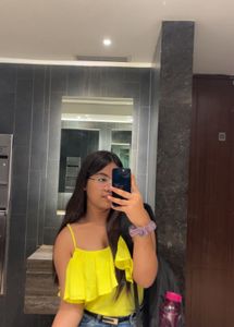 Vibrant Yellow Cold Shoulder Top