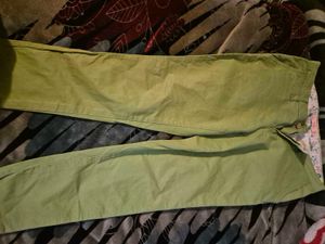Green Casual Pants