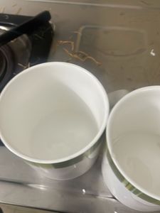 Set of 2 White Coffee Mugs