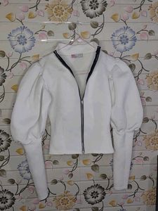 Trendy Women Winter White Puffed Sleeve Jacket🤍