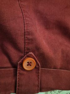 Maroon Cotton Shorts (length 32 cms)