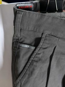 Killer Men's Grey Pleated Casual Pants