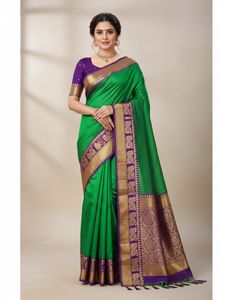 Green & Purple Saree