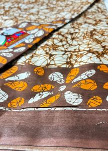 Beautiful Crack Batik Print Saree