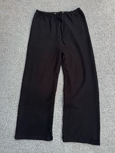 Black Wide Leg Casual Pants