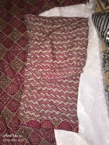 Maroon Printed Kurta and Palazzo Set-XL