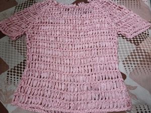 Chic Pink Crochet Top