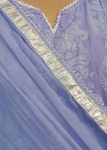 Lilac Printed Kurta Set with Dupatta