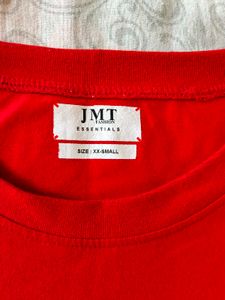 Red T-Shirt with Flower Design