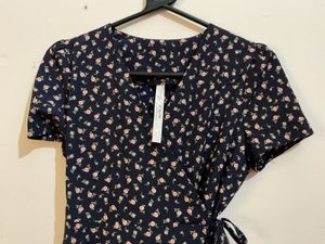 Floral Print Wrap Dress