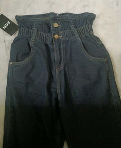 High-Waisted Denim Jeans