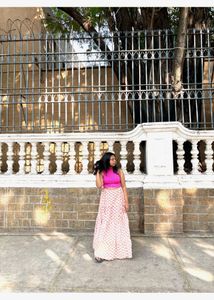 Tiered Print Maxi Skirt