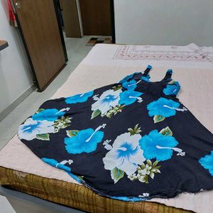 Floral Print Crochet Dress