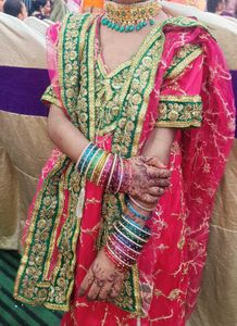 Beautiful Pink Embroidered kids khada dupatta