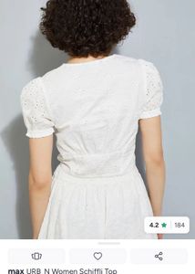 White Broderie Anglaise Crop Top