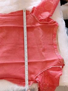 Elegant Pink Polka Dot Kurta